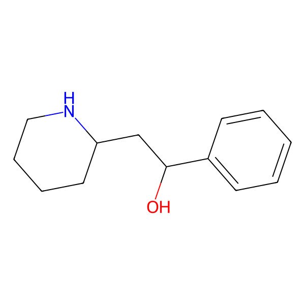 2D Structure of 1-Phenyl-2-piperidin-2-ylethanol 2D Structure of 1-Phenyl-2-piperidin-2-ylethanol