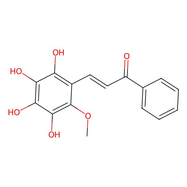 2D Structure of 1-Phenyl-3-(2,3,4,5-tetrahydroxy-6-methoxyphenyl)prop-2-en-1-one