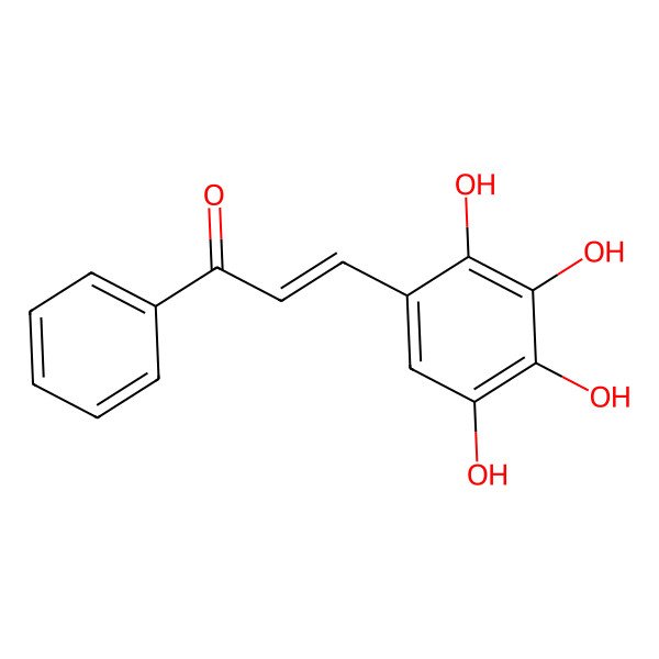 2D Structure of 1-Phenyl-3-(2,3,4,5-tetrahydroxyphenyl)prop-2-en-1-one