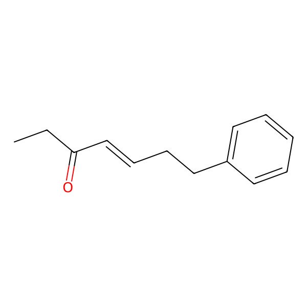 2D Structure of 1-Phenylhept-3-en-4-one