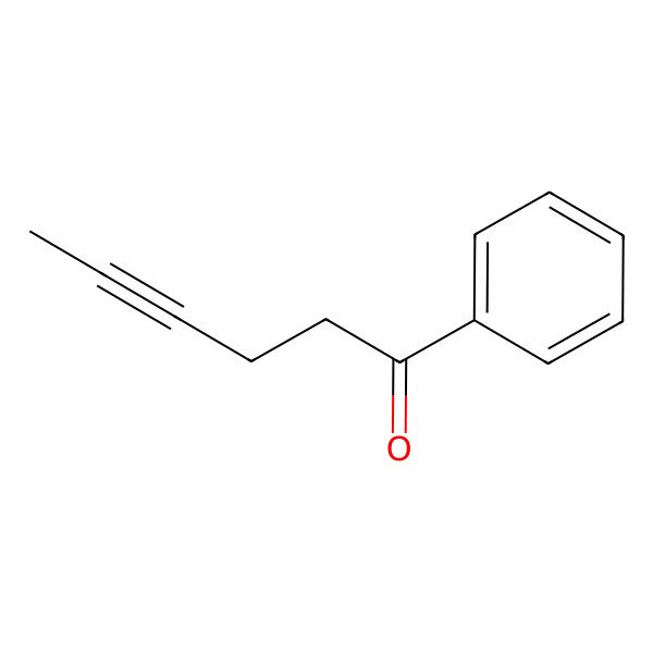 2D Structure of 1-Phenylhex-4-yn-1-one