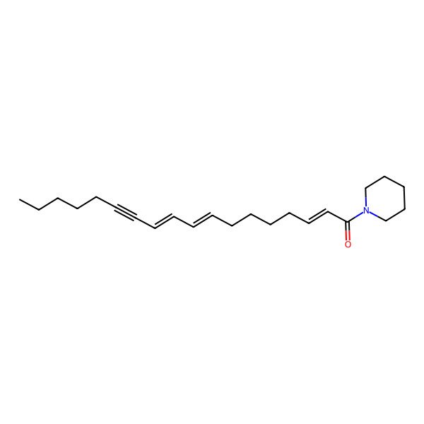2D Structure of 1-Piperidin-1-yloctadeca-2,8,10-trien-12-yn-1-one 2D Structure of 1-Piperidin-1-yloctadeca-2,8,10-trien-12-yn-1-one