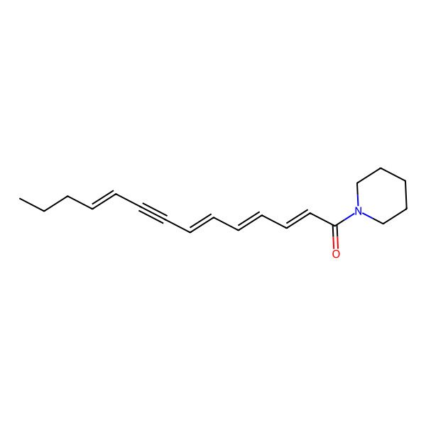 2D Structure of 1-Piperidin-1-yltetradeca-2,4,6,10-tetraen-8-yn-1-one