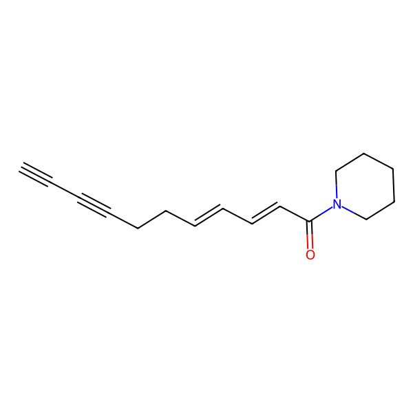 2D Structure of 1-(Piperidin-1-yl)undeca-2,4-diene-8,10-diyn-1-one