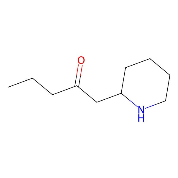 2D Structure of 1-Piperidin-2-ylpentan-2-one