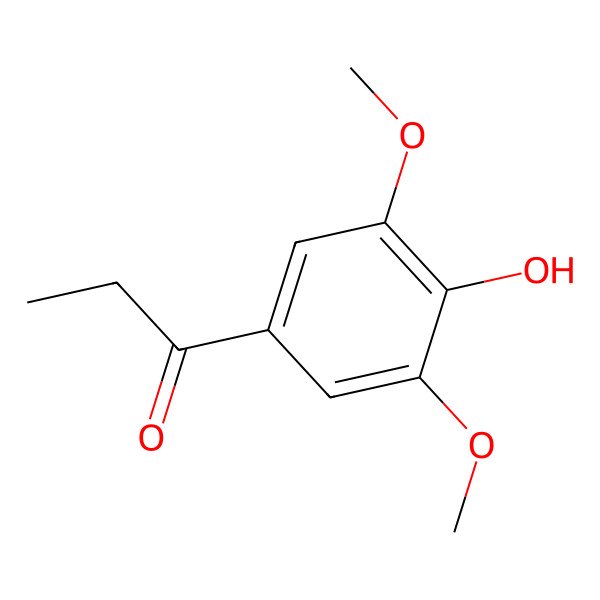 2D Structure of 1-Propanone, 1-(4-hydroxy-3,5-dimethoxyphenyl)-