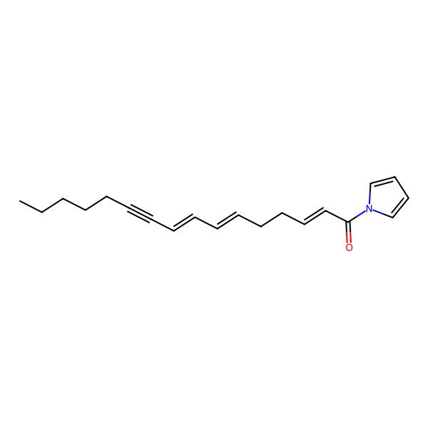 2D Structure of 1-Pyrrol-1-ylhexadeca-2,6,8-trien-10-yn-1-one