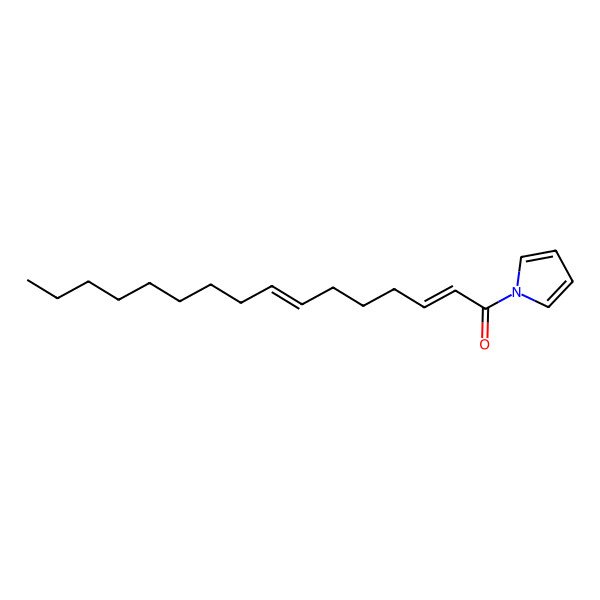 2D Structure of 1-Pyrrol-1-ylhexadeca-2,7-dien-1-one