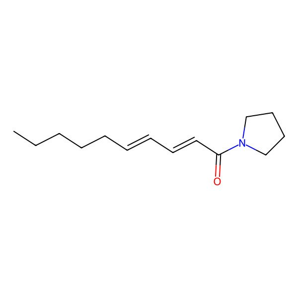 2D Structure of 1-Pyrrolidin-1-yldeca-2,4-dien-1-one