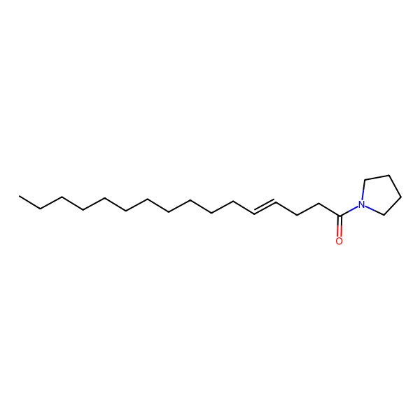 2D Structure of 1-Pyrrolidin-1-ylhexadec-4-en-1-one
