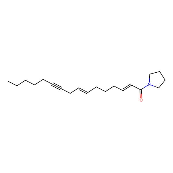 2D Structure of 1-Pyrrolidin-1-ylhexadeca-2,7-dien-10-yn-1-one