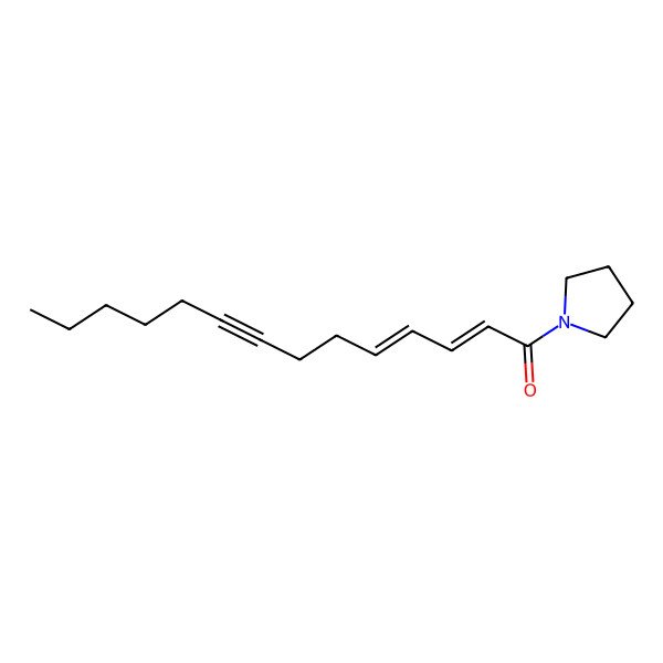 2D Structure of 1-Pyrrolidin-1-yltetradeca-2,4-dien-8-yn-1-one