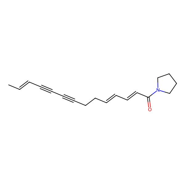 2D Structure of 1-Pyrrolidin-1-yltetradeca-2,4,12-trien-8,10-diyn-1-one