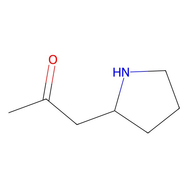 2D Structure of 1-(Pyrrolidin-2-yl)propan-2-one 2D Structure of 1-(Pyrrolidin-2-yl)propan-2-one