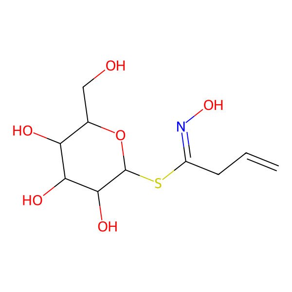 2D Structure of 1-S-(N-hydroxybut-3-enimidoyl)-1-thio-beta-D-glucopyranose