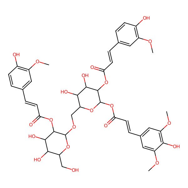 2D Structure of 1-Sinapoyl-2,2'-diferuloylgentiobiose