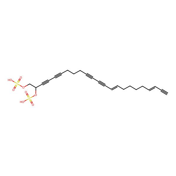 2D Structure of 1-Sulfooxytricosa-14,20-dien-3,5,10,12,22-pentayn-2-yl hydrogen sulfate