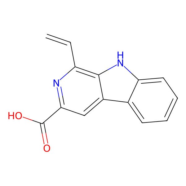 2D Structure of 1-Vinyl-beta-carboline-3-carboxylic acid