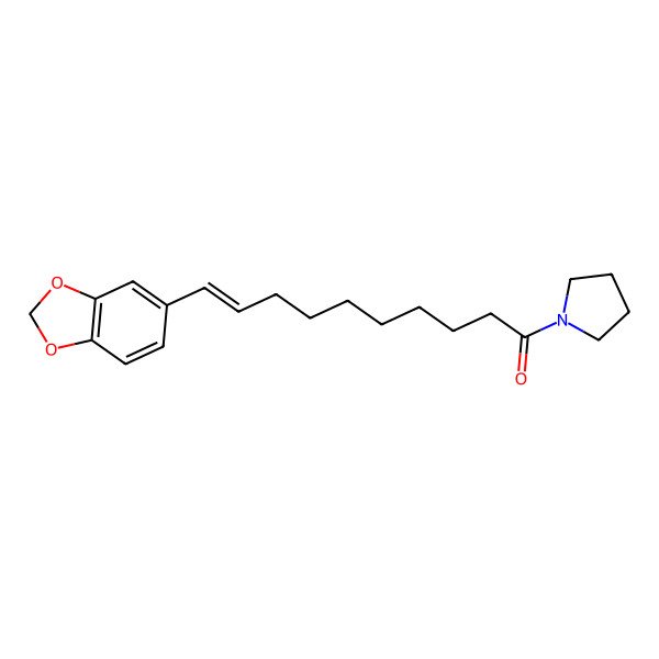 2D Structure of 10-(1,3-Benzodioxol-5-yl)-1-pyrrolidin-1-yldec-9-en-1-one 2D Structure of 10-(1,3-Benzodioxol-5-yl)-1-pyrrolidin-1-yldec-9-en-1-one