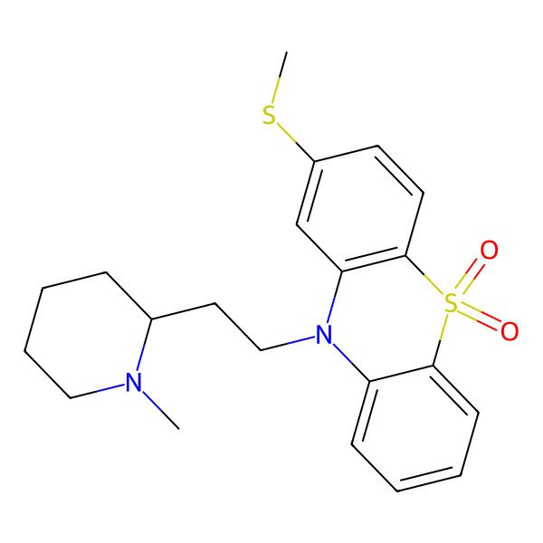 2D Structure of 10-[2-(1-Methylpiperidin-2-yl)ethyl]-2-methylsulfanylphenothiazine 5,5-dioxide