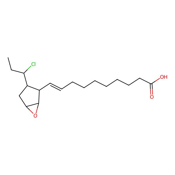 2D Structure of 10-[3-(1-Chloropropyl)-6-oxabicyclo[3.1.0]hexan-2-yl]dec-9-enoic acid