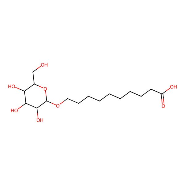2D Structure of 10-[3,4,5-Trihydroxy-6-(hydroxymethyl)oxan-2-yl]oxydecanoic acid