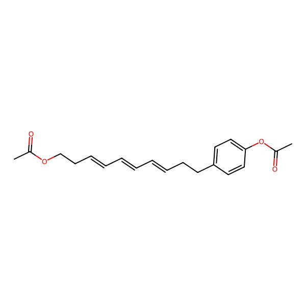 2D Structure of 10-(4-Acetyloxyphenyl)deca-3,5,7-trienyl acetate