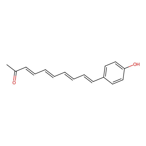 2D Structure of 10-(4-Hydroxyphenyl)deca-3,5,7,9-tetraen-2-one