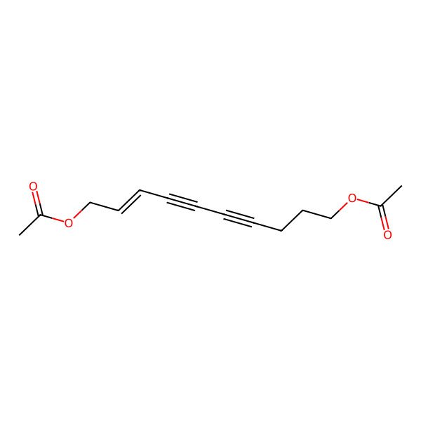 2D Structure of 10-Acetyloxydec-8-en-4,6-diynyl acetate