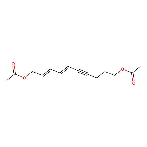 2D Structure of 10-Acetyloxydeca-6,8-dien-4-ynyl acetate