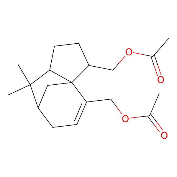 2D Structure of [10-(Acetyloxymethyl)-6,6-dimethyl-2-tricyclo[5.3.1.01,5]undec-9-enyl]methyl acetate