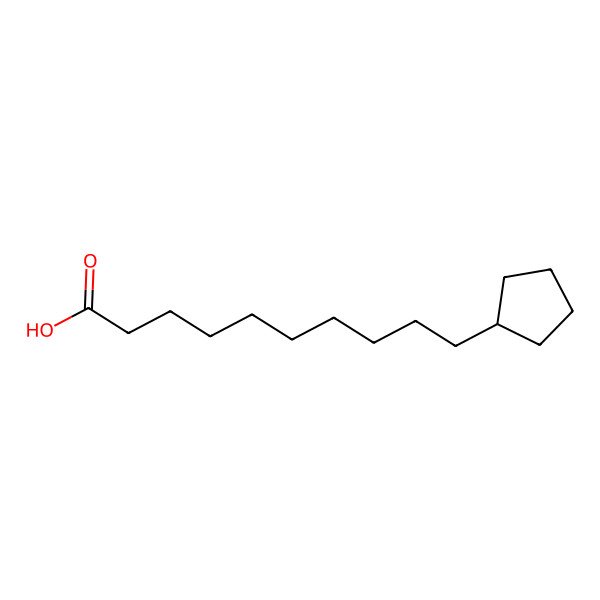 2D Structure of 10-Cyclopentyldecanoic acid
