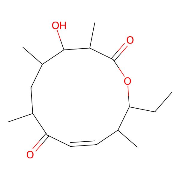 2D Structure of (3R,4S,5S,7R,9E,11R,12R)-12-Ethyl-4-hydroxy-3,5,7,11-tetramethyloxacyclododec-9-ene-2,8-dione