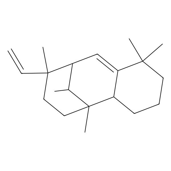 2D Structure of 10-Ethenyl-1,6,6,10,13-pentamethyltricyclo[7.3.1.02,7]tridec-7-ene