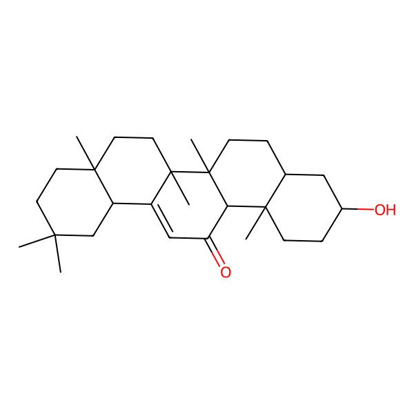 2D Structure of 10-Hydroxy-2,2,4a,6a,6b,12a-hexamethyl-1,3,4,5,6,6a,7,8,8a,9,10,11,12,14b-tetradecahydropicen-13-one 2D Structure of 10-Hydroxy-2,2,4a,6a,6b,12a-hexamethyl-1,3,4,5,6,6a,7,8,8a,9,10,11,12,14b-tetradecahydropicen-13-one