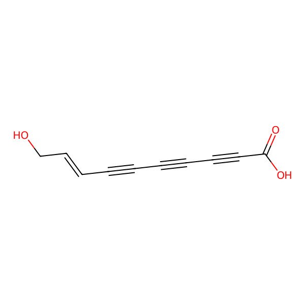 2D Structure of 10-Hydroxydec-8-en-2,4,6-triynoic acid