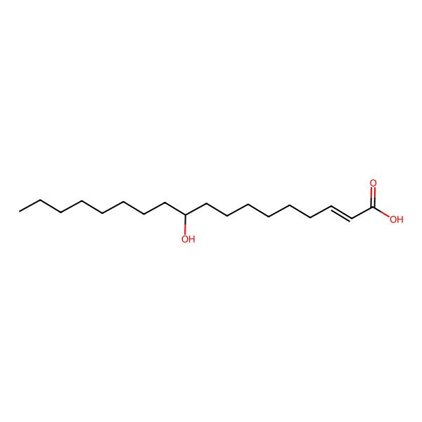 2D Structure of 10-Hydroxyoctadec-2-enoic acid