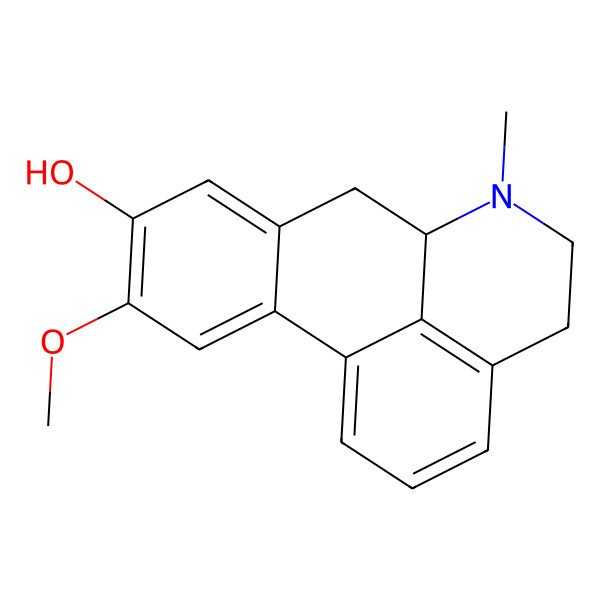 2D Structure of 10-methoxy-6-methyl-5,6,6a,7-tetrahydro-4H-dibenzo[de,g]quinolin-9-ol