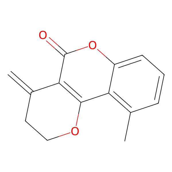 2D Structure of 10-Methyl-4-methylidene-2,3-dihydropyrano[3,2-c]chromen-5-one