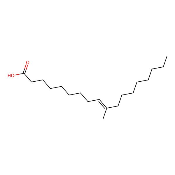 2D Structure of 10-methyl-9Z-octadecenoic acid