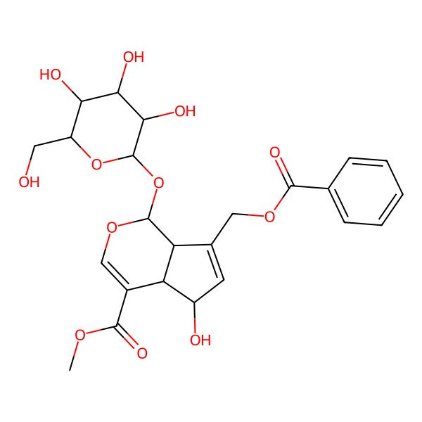 2D Structure of 10-O-Benzoylscandoside methyl ester