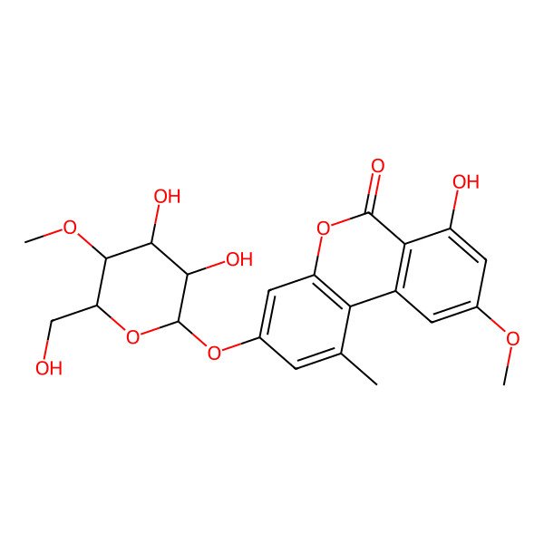 2D Structure of 10-O-[beta-D-(4-methoxyl-glucopyranosyl)]-4-O-methylalternariol