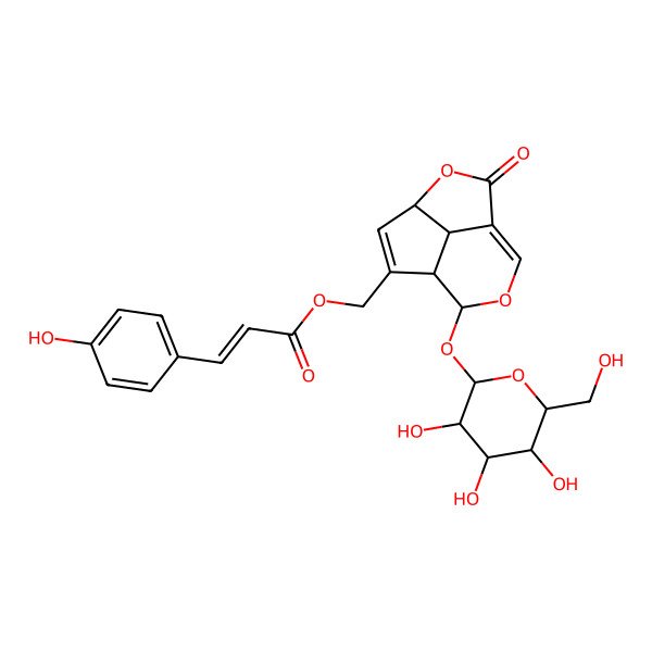 2D Structure of 10-O-Coumaroyl-10-O-deacetylasperuloside