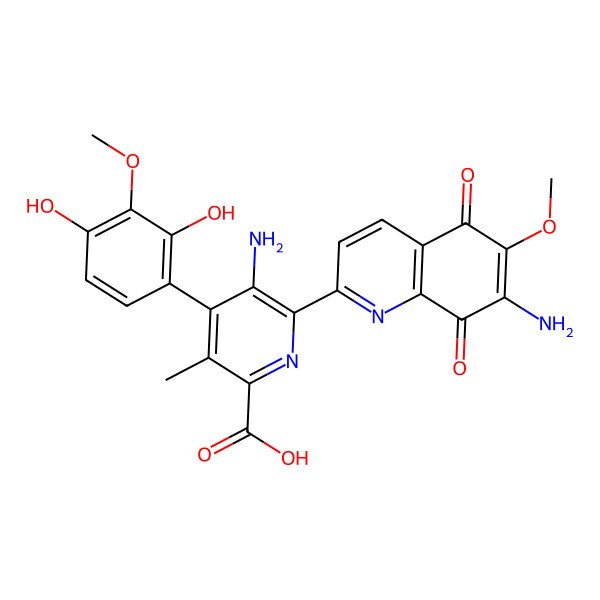 2D Structure of 10'-O-Demethylstreptonigrin