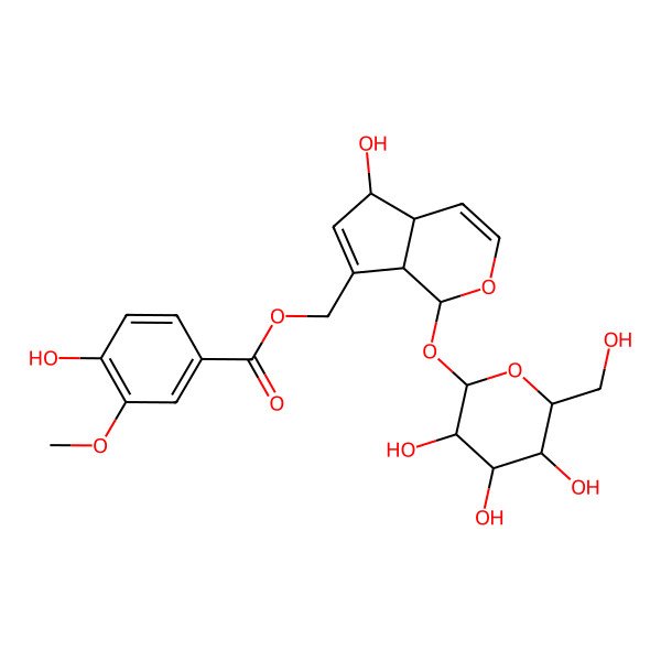 2D Structure of 10-O-Vanilloylaucubin