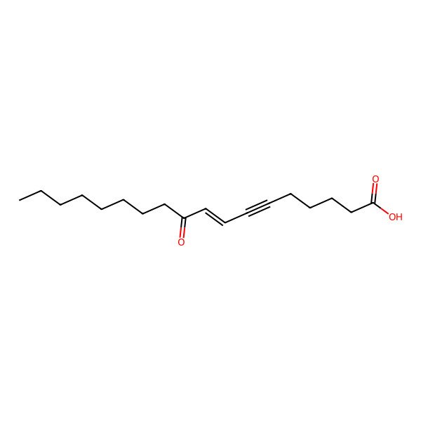 2D Structure of 10-Oxooctadec-8-en-6-ynoic acid