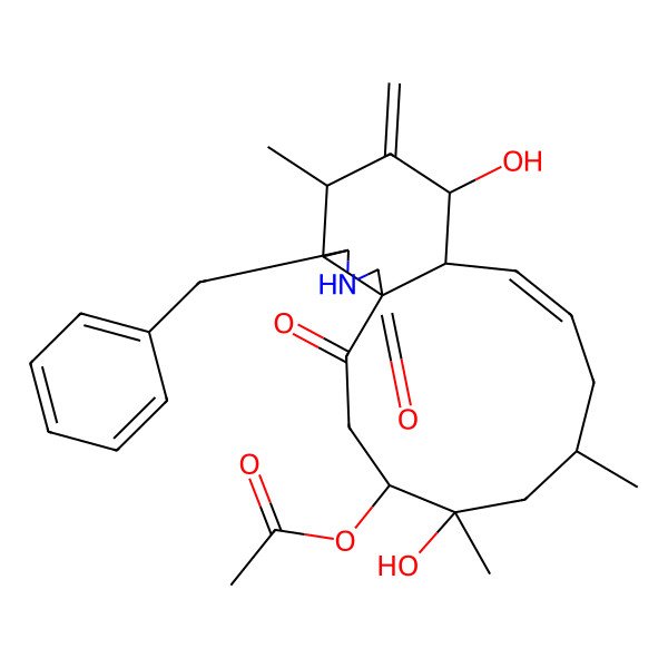 2D Structure of 10-Phenyl-[11]-cytochalasan E