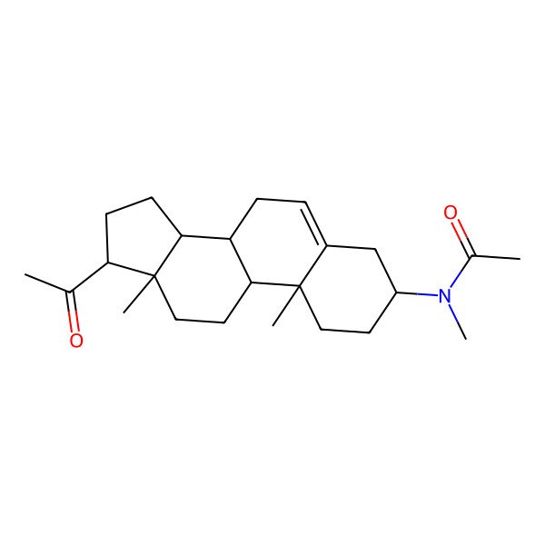 2D Structure of N-(17-acetyl-10,13-dimethyl-2,3,4,7,8,9,11,12,14,15,16,17-dodecahydro-1H-cyclopenta[a]phenanthren-3-yl)-N-methylacetamide