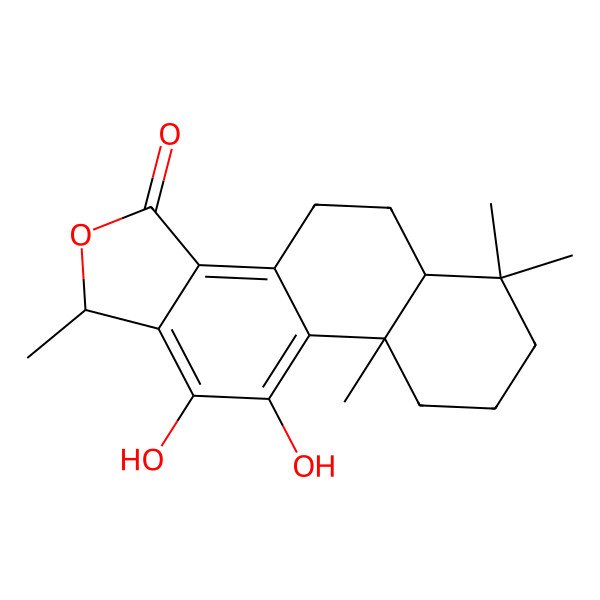 2D Structure of 10,11-dihydroxy-1,6,6,9a-tetramethyl-4,5,5a,7,8,9-hexahydro-1H-naphtho[1,2-g][2]benzofuran-3-one