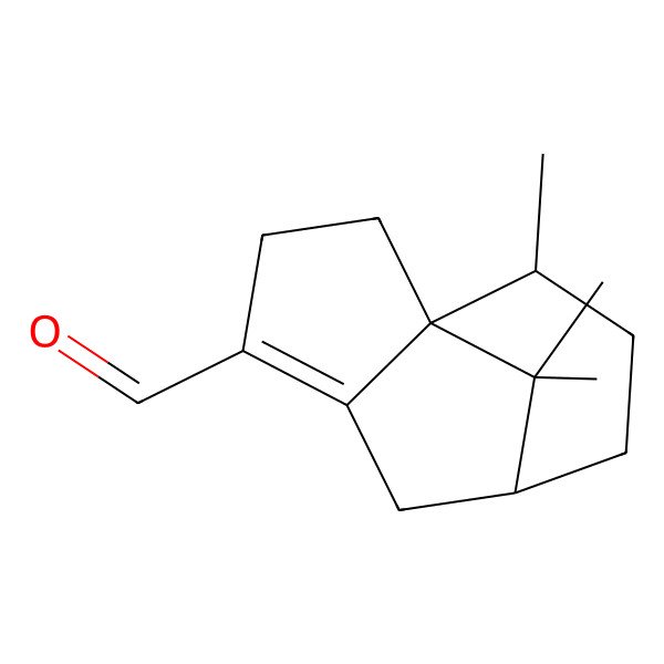 2D Structure of 10,11,11-Trimethyltricyclo[5.3.1.01,5]undec-4-ene-4-carbaldehyde